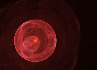 Poster - Abstract color dynamic background with lighting effect. 3D Fractal wavy. Fractal art
