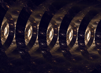 Poster - Abstract color dynamic textured background with lighting effect. Fractal spiral. Fractal art