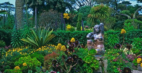 Wall Mural - A panoramic view of the impressive Middle Terrace at the Abbey Gardens