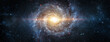 canvas print picture - A view from space to a spiral galaxy and stars. Universe filled with stars, nebula and galaxy,. Elements of this image furnished by NASA.