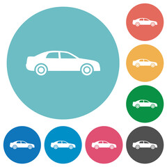 Wall Mural - Car flat round icons