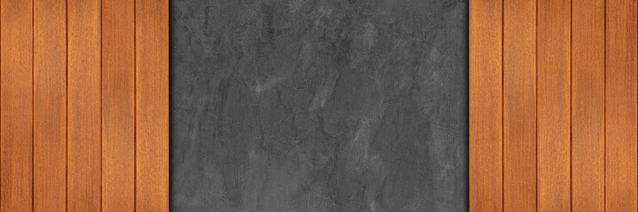 Poster - horizontal wood and cement background