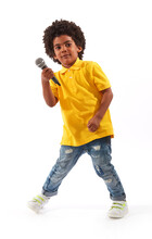 Kid Dancing With Microphone
