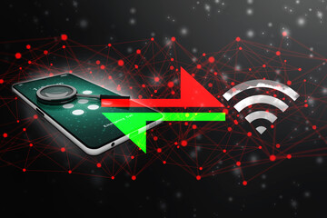 Poster - 2d illustration WiFi symbol sign
