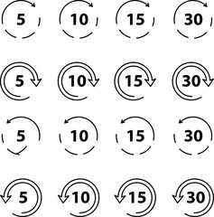 Poster - backward and forward icon isolated on white background from media player collection. backward and forward icon trendy and modern backward and forward symbol for logo, web, app, UI. 