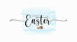 Easter watercolor card on white design background