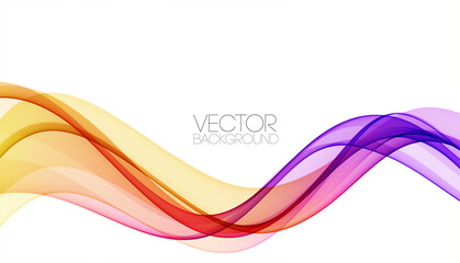 Wall Mural - Abstract shiny color spectrum wave design element