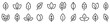 © OpenDesigner - Leaf simple line icons set. Leaf icon vector