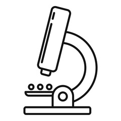 Poster - Ichthyology microscope icon. Outline ichthyology microscope vector icon for web design isolated on white background