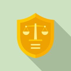 Poster - prosecutor shield icon. flat illustration of prosecutor shield vector icon for web design