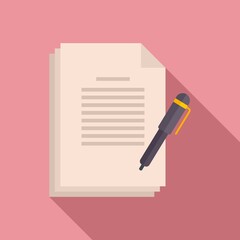 Poster - Prosecutor documents icon. Flat illustration of prosecutor documents vector icon for web design