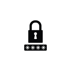 Poster - Password protection icon. Security password sign. padlock icon