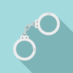 Poster - Prosecutor handcuffs icon. Flat illustration of prosecutor handcuffs vector icon for web design