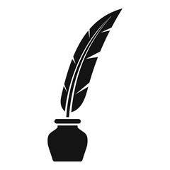 Poster - Prosecutor feather icon. Simple illustration of prosecutor feather vector icon for web design isolated on white background