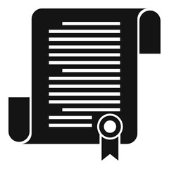 Poster - Judge papyrus icon. Simple illustration of judge papyrus vector icon for web design isolated on white background