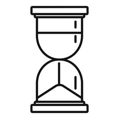 Poster - Prosecutor hourglass icon. Outline prosecutor hourglass vector icon for web design isolated on white background