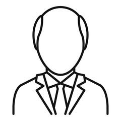 Poster - Prosecutor man icon. Outline prosecutor man vector icon for web design isolated on white background