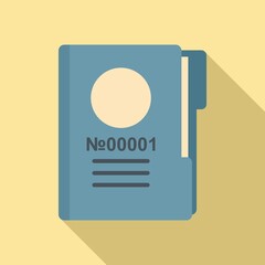 Poster - prison folder icon. flat illustration of prison folder vector icon for web design