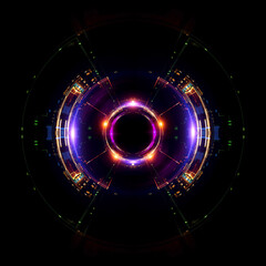 Wall Mural - vivid abstract background. beautiful design of rotation frame. .mystical portal. bright sphere lens.