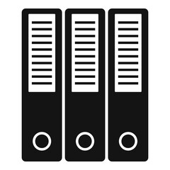 Poster - Notary folders icon. Simple illustration of notary folders vector icon for web design isolated on white background