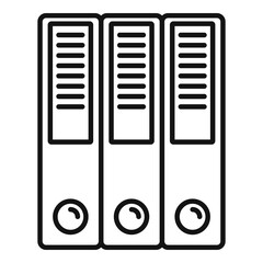 Poster - notary folders icon. outline notary folders vector icon for web design isolated on white background