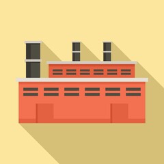 Poster - Earth recycle factory icon. Flat illustration of earth recycle factory vector icon for web design