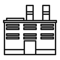 Poster - eco recycle factory icon. outline eco recycle factory vector icon for web design isolated on white b