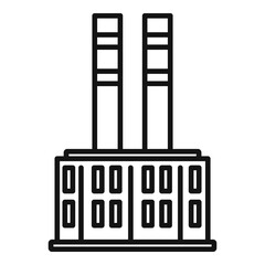 Poster - hydroelectric recycle factory icon. outline hydroelectric recycle factory vector icon for web design