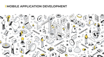 application development life cycle. stages of software development from idea to the final product: i