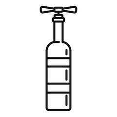 Poster - Corkscrew bottle icon. Outline corkscrew bottle vector icon for web design isolated on white background