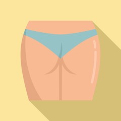 Canvas Print - Leg laser hair removal icon. Flat illustration of leg laser hair removal vector icon for web design