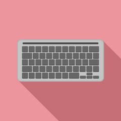 Poster - Programming keyboard icon. Flat illustration of programming keyboard vector icon for web design