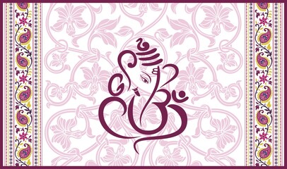 Ganesha, wedding card, royal Rajasthan, India	