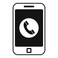 Poster - Office manager smartphone icon. Simple illustration of office manager smartphone vector icon for web design isolated on white background