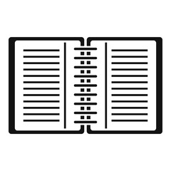 Poster - office manager open notebook icon. simple illustration of office manager open notebook vector icon f