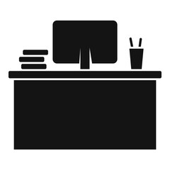 Poster - Office manager desktop icon. Simple illustration of office manager desktop vector icon for web design isolated on white background