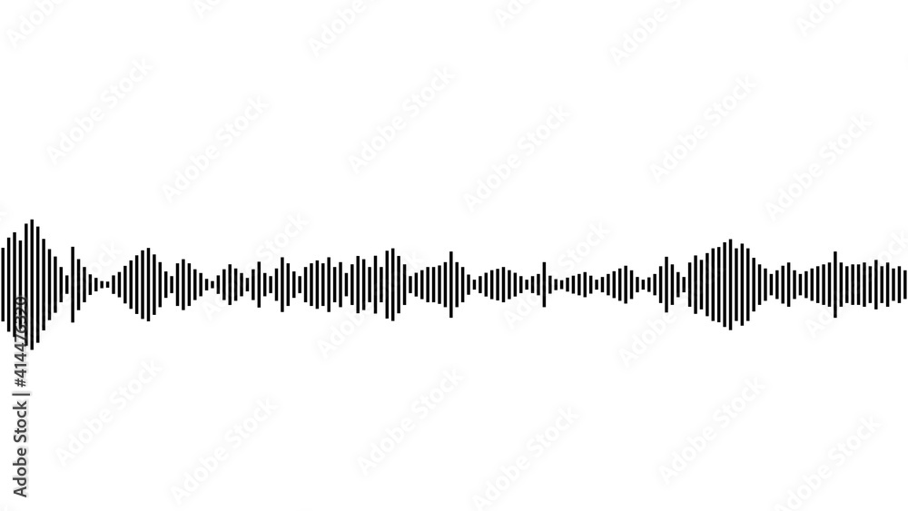 seamless sound waveform pattern for music player, podcasts, video editor, voise message in social media chats, voice assistant, dictaphone. vector illustration - obrazy, fototapety, plakaty 