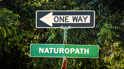 Wall Mural - Street Sign to Naturopath