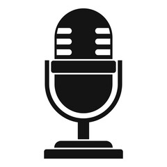 Poster - tv studio microphone icon. simple illustration of tv studio microphone vector icon for web design is