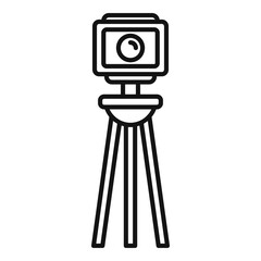 Poster - tv retro camera icon. outline tv retro camera vector icon for web design isolated on white backgroun