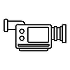 Poster - tv camera icon. outline tv camera vector icon for web design isolated on white background