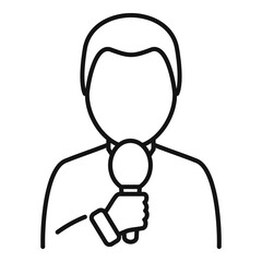 Poster - Tv presenter icon. Outline tv presenter vector icon for web design isolated on white background