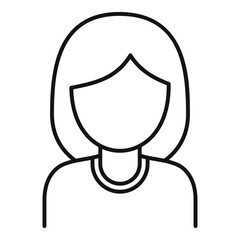 Poster - tv press person icon. outline tv press person vector icon for web design isolated on white backgroun