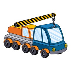 Poster - Lifting crane icon. Cartoon of lifting crane vector icon for web design isolated on white background