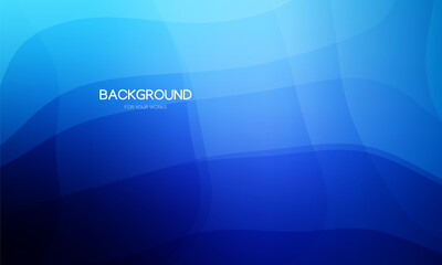 Aufkleber - Blue gradient abstract background vector illustration with geometric pattern.