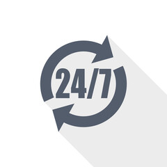 Poster - Service vector icon, flat design illustration in eps 10