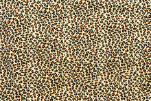 Fleece Warm Synthetic Fabric With Leopard Animal Print