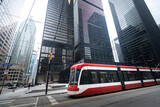 Fototapeta Góry - Tram streetcar in Toronto, Ontario, Canada