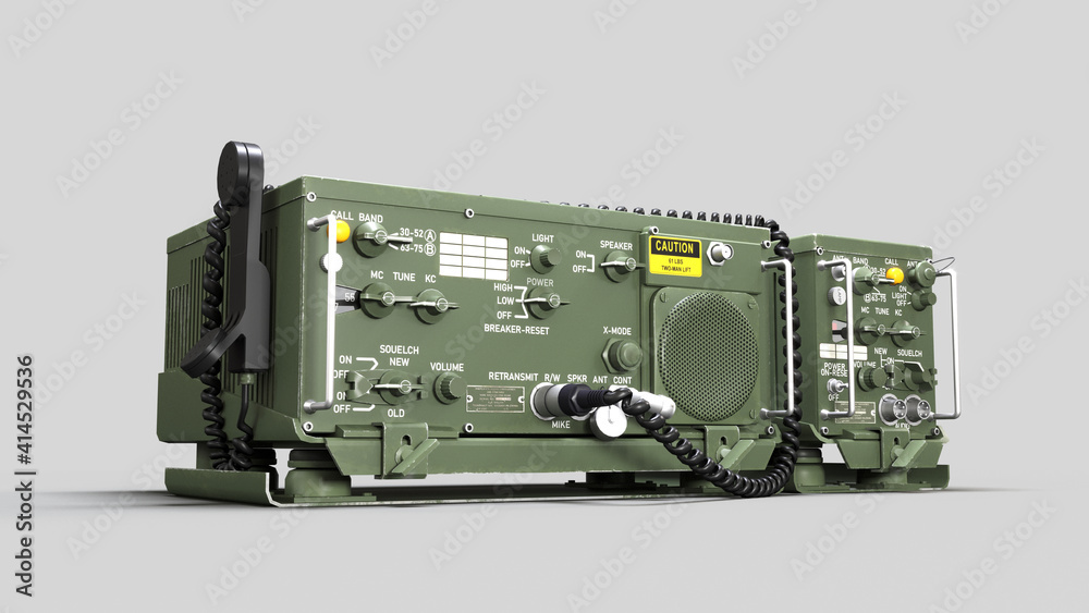 Foto Old Military Radio Station. Radio System AN/VRC-47 consisting