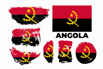 An illustration of the flag of Angola page symbol Vector illustration